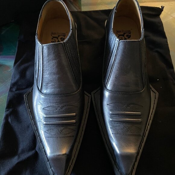 LAST Fluevog Swordfish Loafer Metallic Grey Gray Size 7 Slip On SOLD OUT $399 - Picture 12 of 15